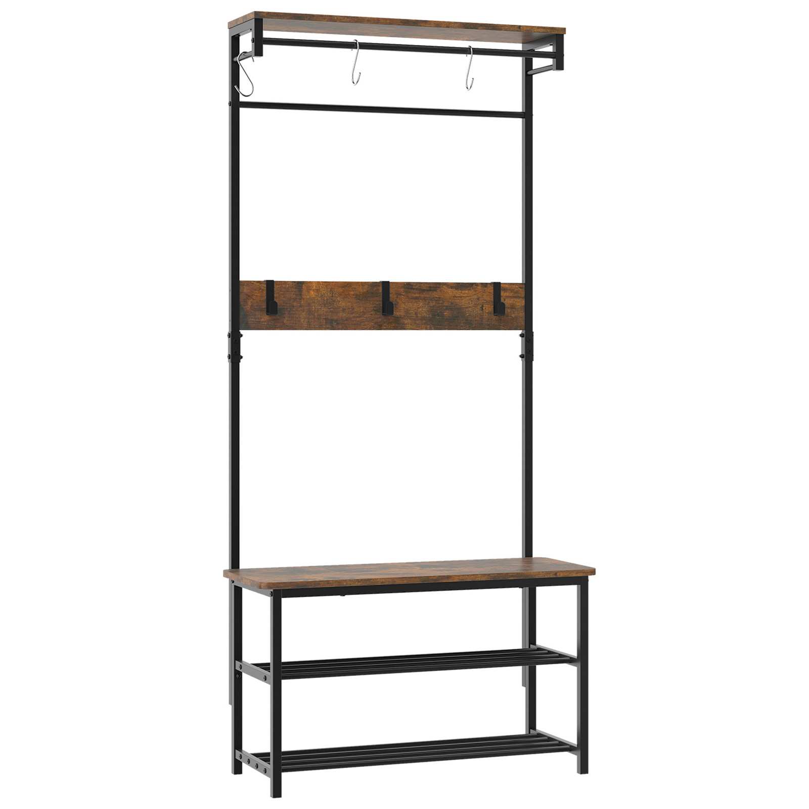 4-in-1 Hall Tree: Coat Rack w/ - Shoe Tree recension och pris